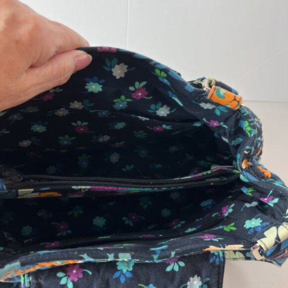 Vera Bradley Midnight Blues Floral Quilted Shoulder Bag - Picture 4 of 9